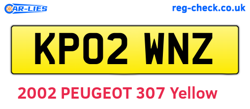 KP02WNZ are the vehicle registration plates.