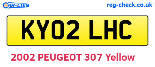 KY02LHC are the vehicle registration plates.