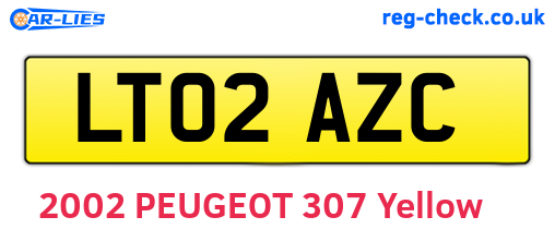 LT02AZC are the vehicle registration plates.