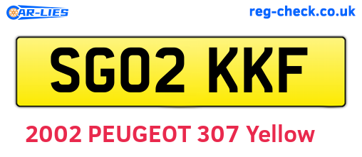 SG02KKF are the vehicle registration plates.