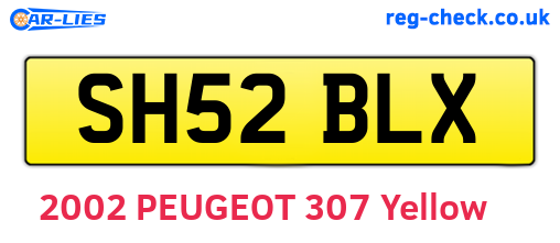 SH52BLX are the vehicle registration plates.