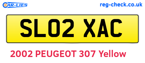 SL02XAC are the vehicle registration plates.