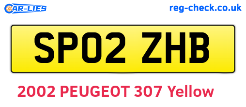 SP02ZHB are the vehicle registration plates.