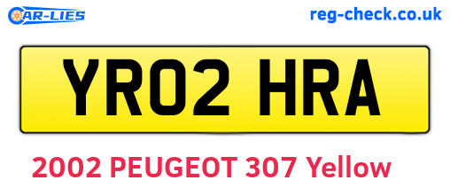YR02HRA are the vehicle registration plates.