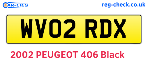 WV02RDX are the vehicle registration plates.