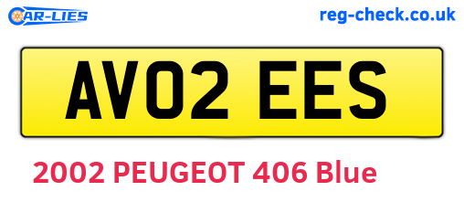 AV02EES are the vehicle registration plates.