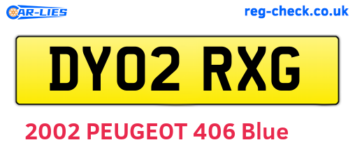 DY02RXG are the vehicle registration plates.