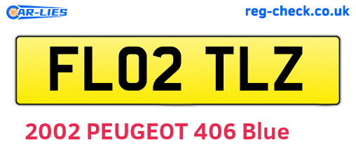 FL02TLZ are the vehicle registration plates.