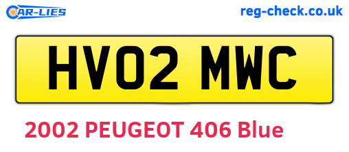 HV02MWC are the vehicle registration plates.