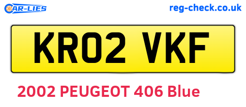 KR02VKF are the vehicle registration plates.
