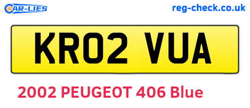 KR02VUA are the vehicle registration plates.