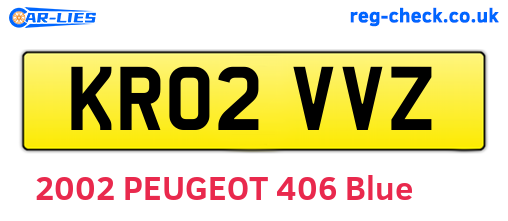 KR02VVZ are the vehicle registration plates.