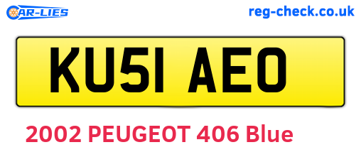 KU51AEO are the vehicle registration plates.