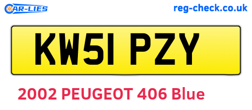 KW51PZY are the vehicle registration plates.