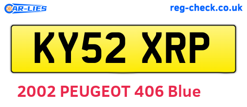 KY52XRP are the vehicle registration plates.