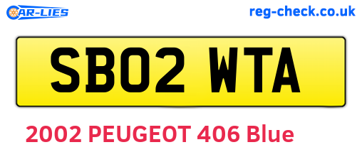 SB02WTA are the vehicle registration plates.