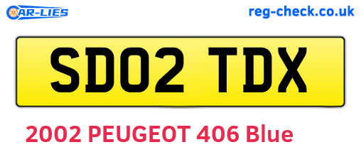 SD02TDX are the vehicle registration plates.
