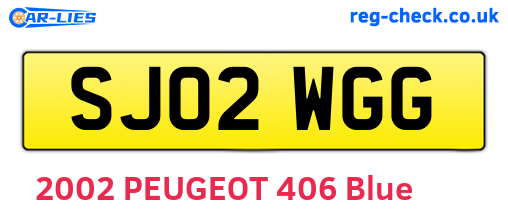 SJ02WGG are the vehicle registration plates.