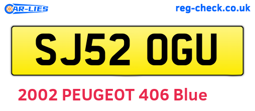 SJ52OGU are the vehicle registration plates.