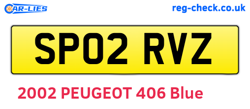 SP02RVZ are the vehicle registration plates.