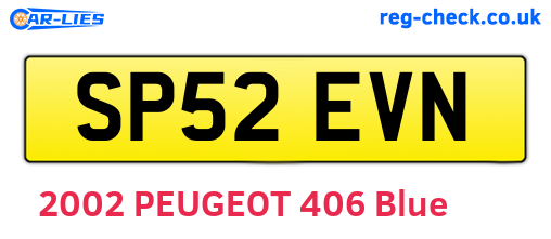 SP52EVN are the vehicle registration plates.