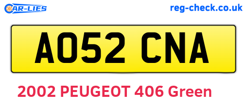 AO52CNA are the vehicle registration plates.