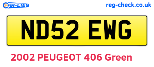 ND52EWG are the vehicle registration plates.