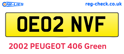 OE02NVF are the vehicle registration plates.