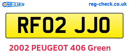 RF02JJO are the vehicle registration plates.