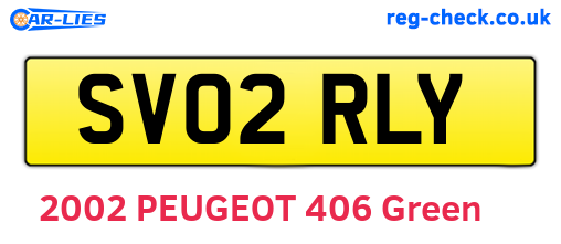 SV02RLY are the vehicle registration plates.