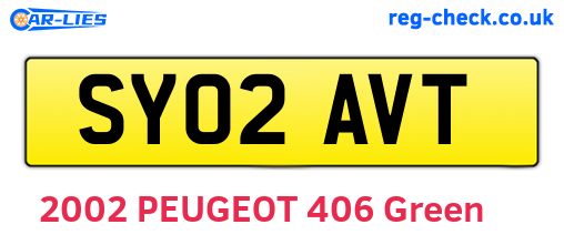 SY02AVT are the vehicle registration plates.