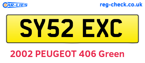 SY52EXC are the vehicle registration plates.