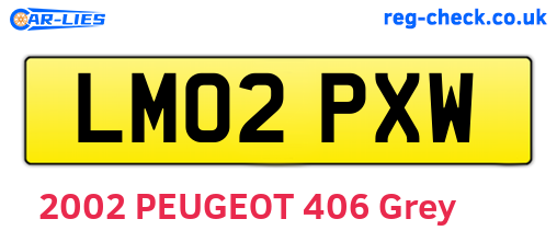 LM02PXW are the vehicle registration plates.