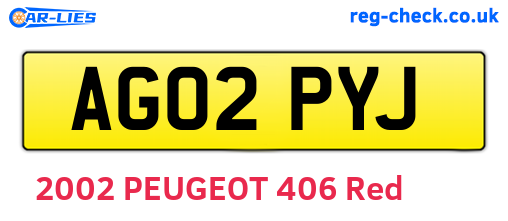 AG02PYJ are the vehicle registration plates.