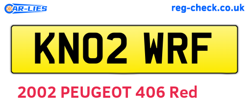 KN02WRF are the vehicle registration plates.