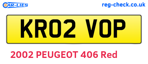 KR02VOP are the vehicle registration plates.