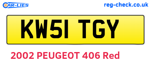 KW51TGY are the vehicle registration plates.