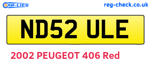 ND52ULE are the vehicle registration plates.