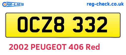 OCZ8332 are the vehicle registration plates.