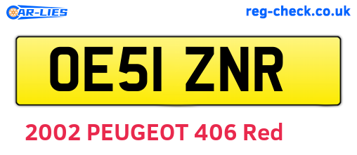 OE51ZNR are the vehicle registration plates.