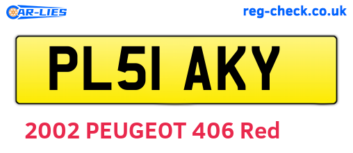PL51AKY are the vehicle registration plates.