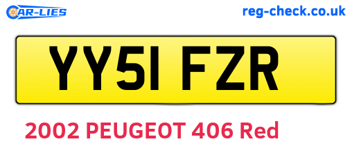 YY51FZR are the vehicle registration plates.