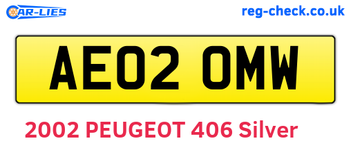 AE02OMW are the vehicle registration plates.