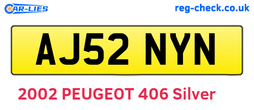 AJ52NYN are the vehicle registration plates.