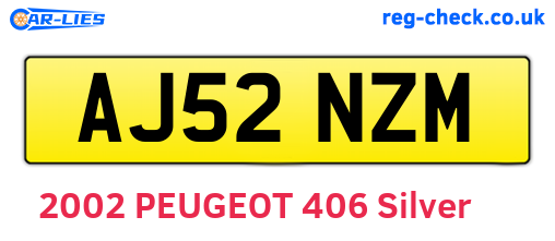 AJ52NZM are the vehicle registration plates.