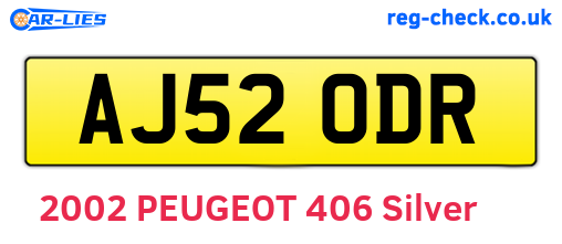 AJ52ODR are the vehicle registration plates.