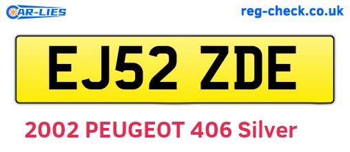 EJ52ZDE are the vehicle registration plates.