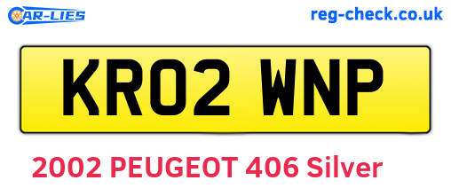 KR02WNP are the vehicle registration plates.