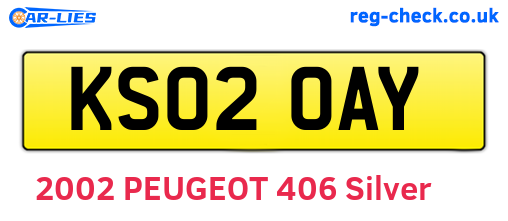 KS02OAY are the vehicle registration plates.