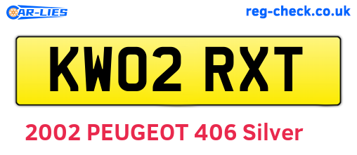 KW02RXT are the vehicle registration plates.